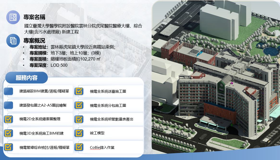 國立臺灣大學醫學院附設醫院雲林分院虎尾醫院醫療大樓、綜合大樓(含污水處理廠) 新建工程
